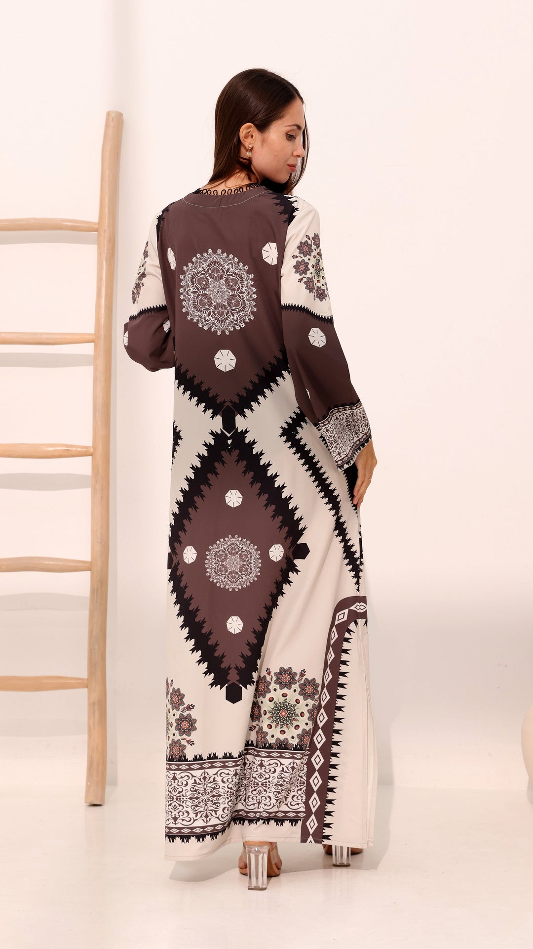 Layali Mocha Kaftan Dress