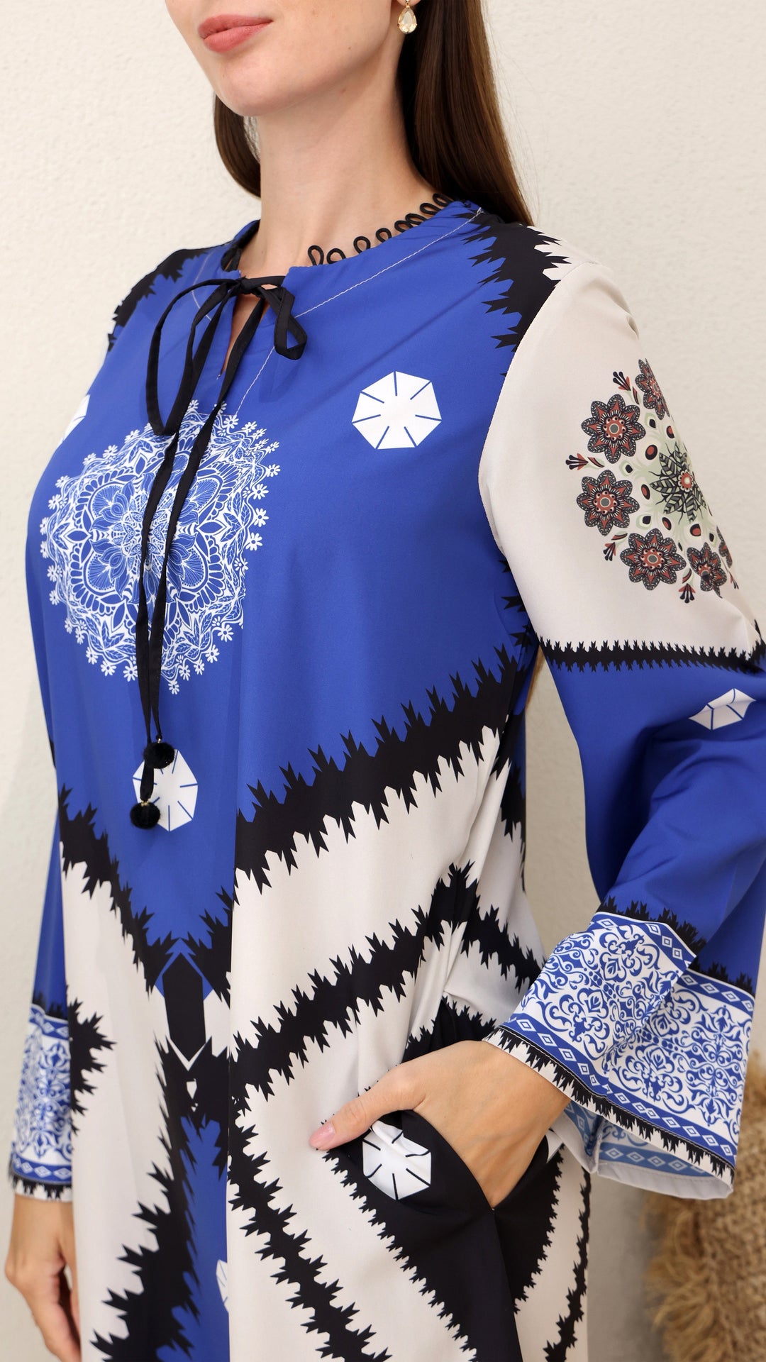 Layali Blue Mist Kaftan Dress