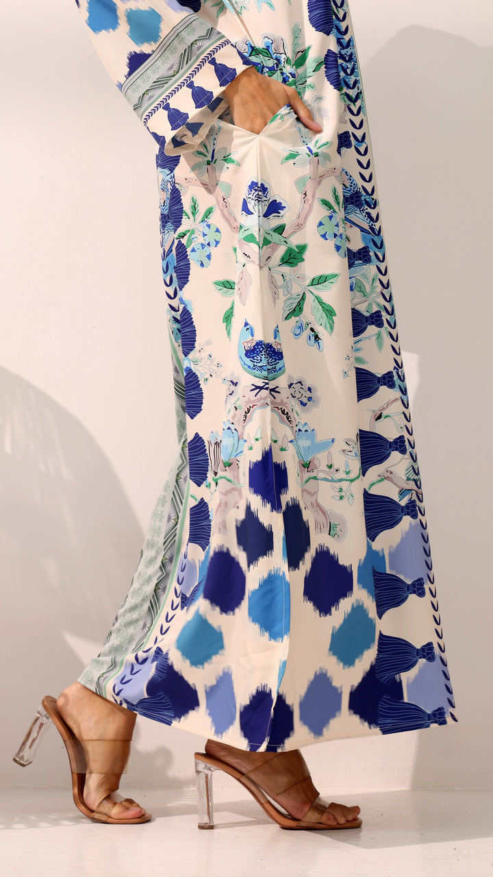 Blossom Charm Kaftan White