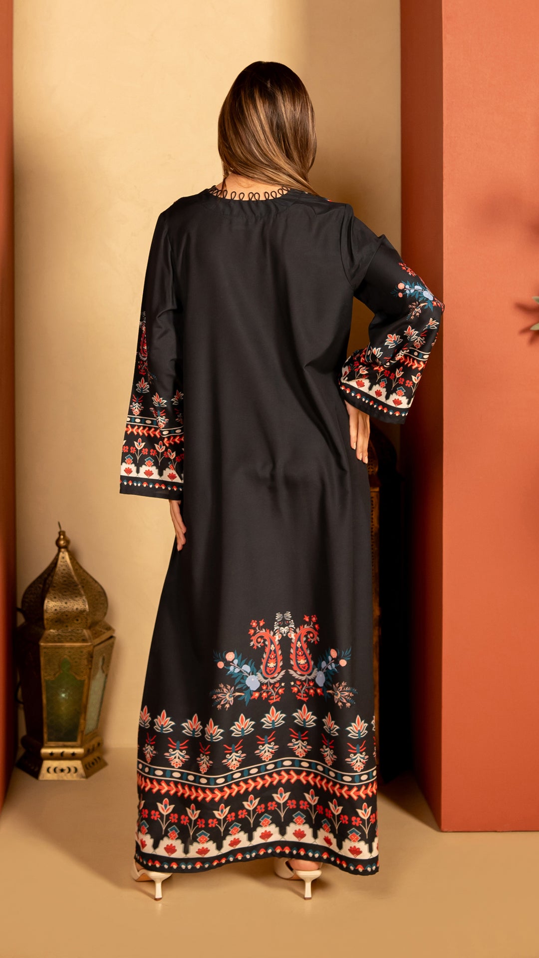 Onyx Ornament Kaftan Dress