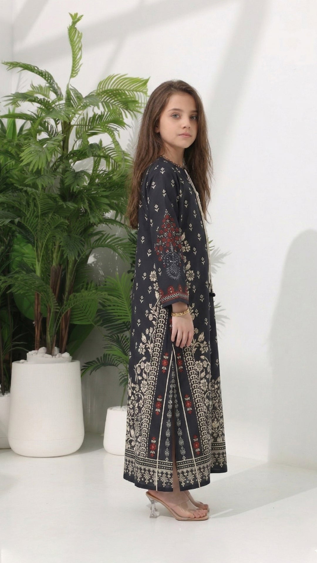 Zephara Noire Kids Kaftan Dress