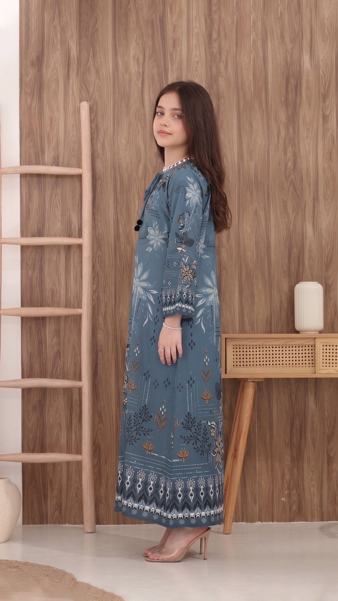 Indigo Serenity Kids Kaftan Dress
