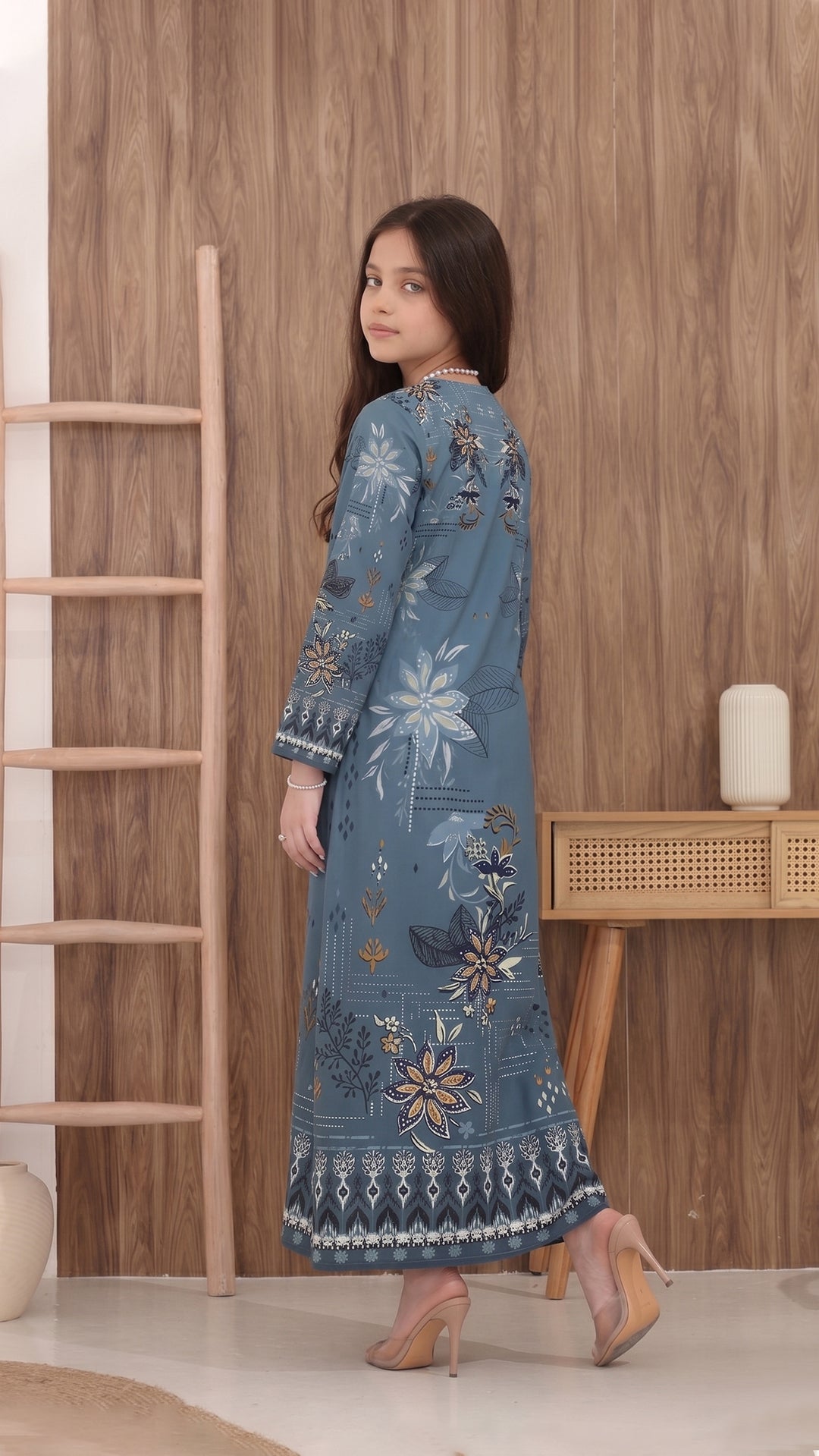 Indigo Serenity Kids Kaftan Dress