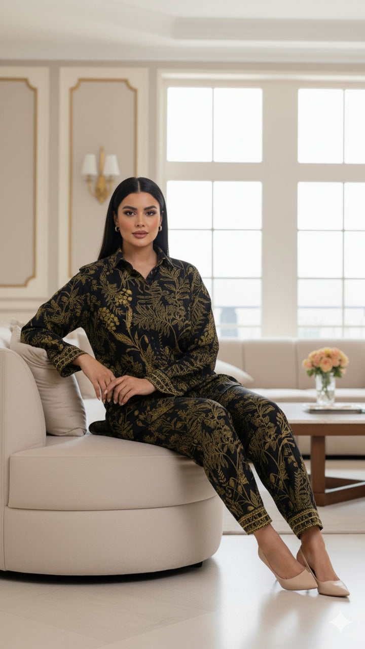 Zarelle Black Matching Co-ord Set