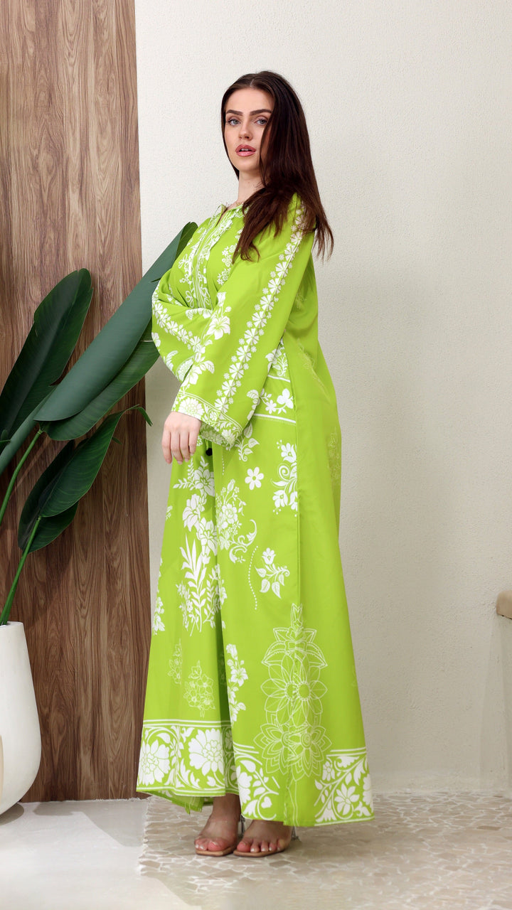 Sylvie Verde Kaftan Dress