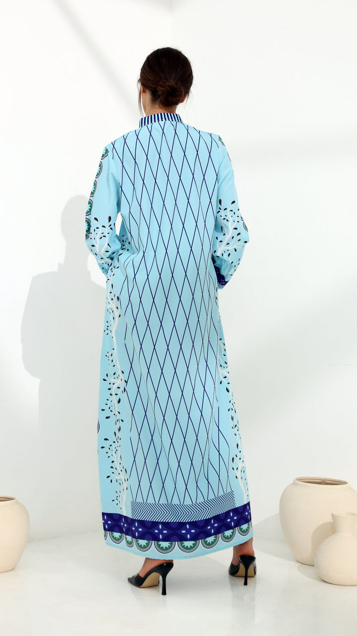 Elanith Azure Kaftan Dress