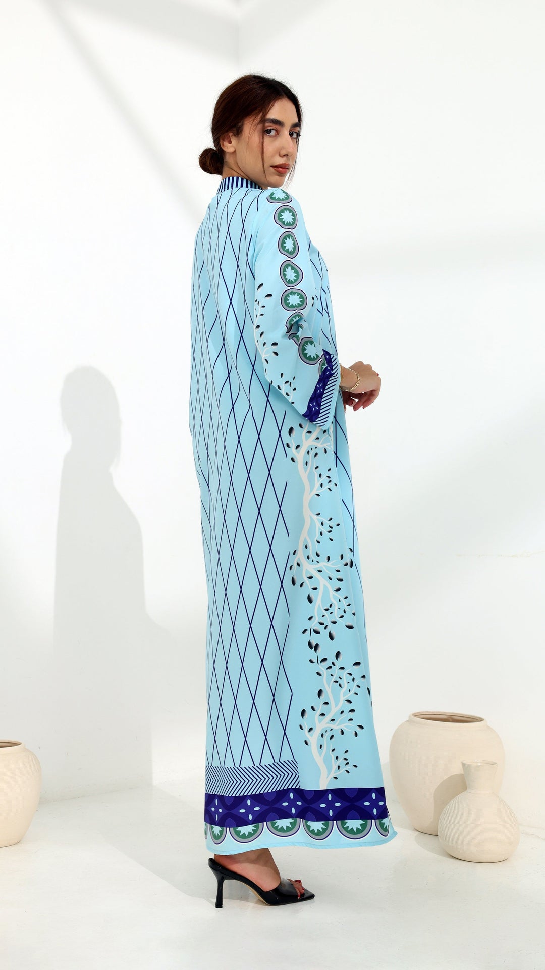 Elanith Azure Kaftan Dress