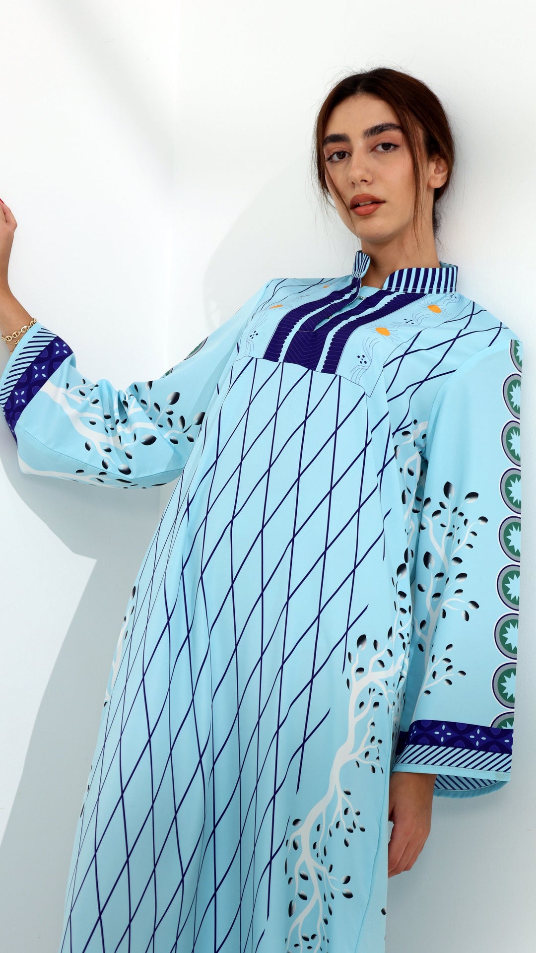 Elanith Azure Kaftan Dress