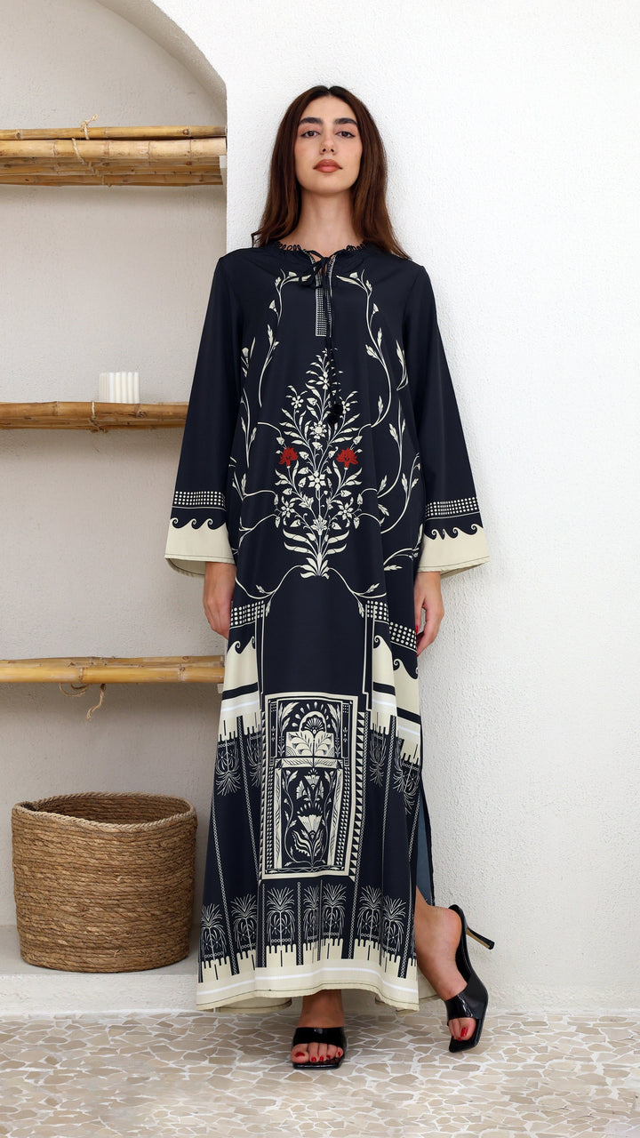 Mirelda Noire Kaftan Dress