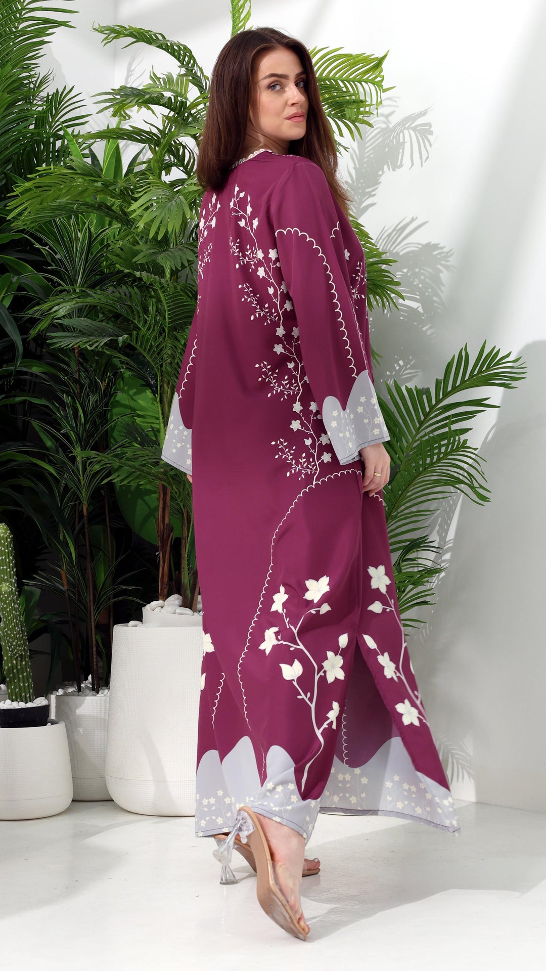 Orienra Claret Kaftan Dress
