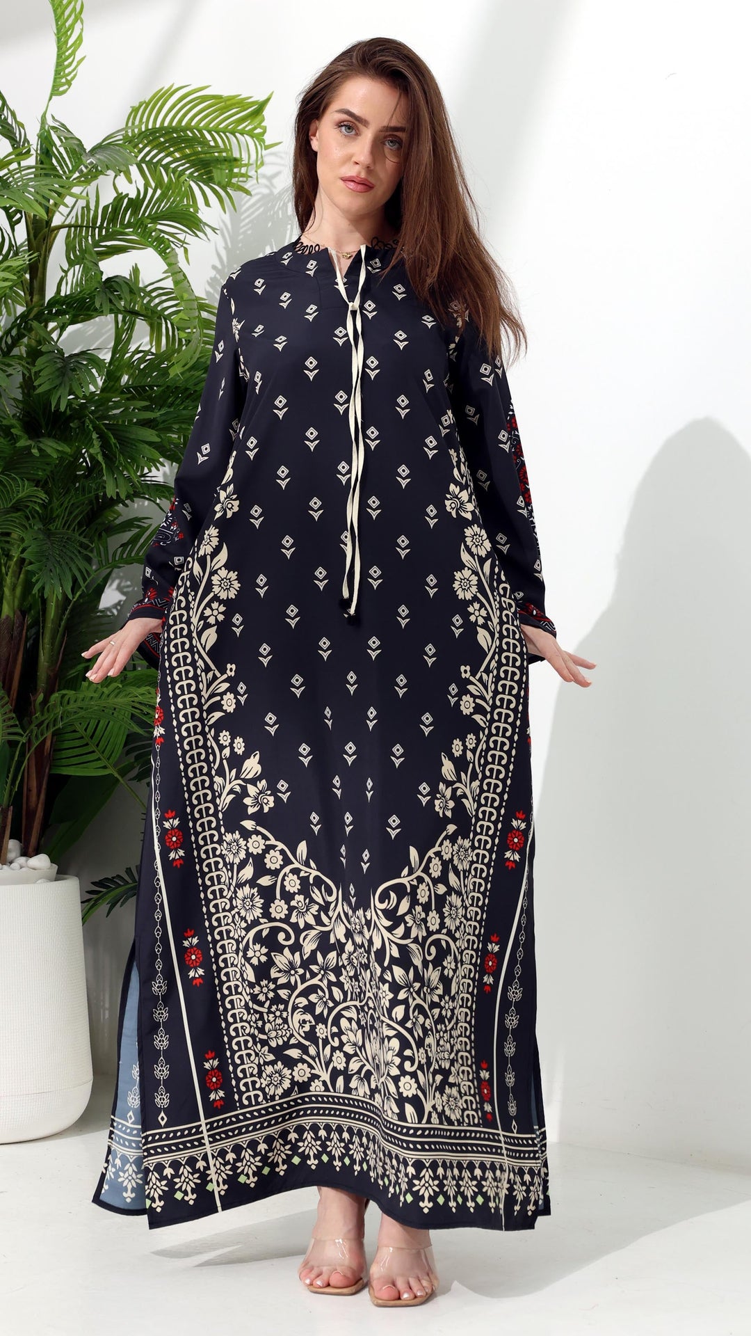 Zephara Noire Kaftan Dress