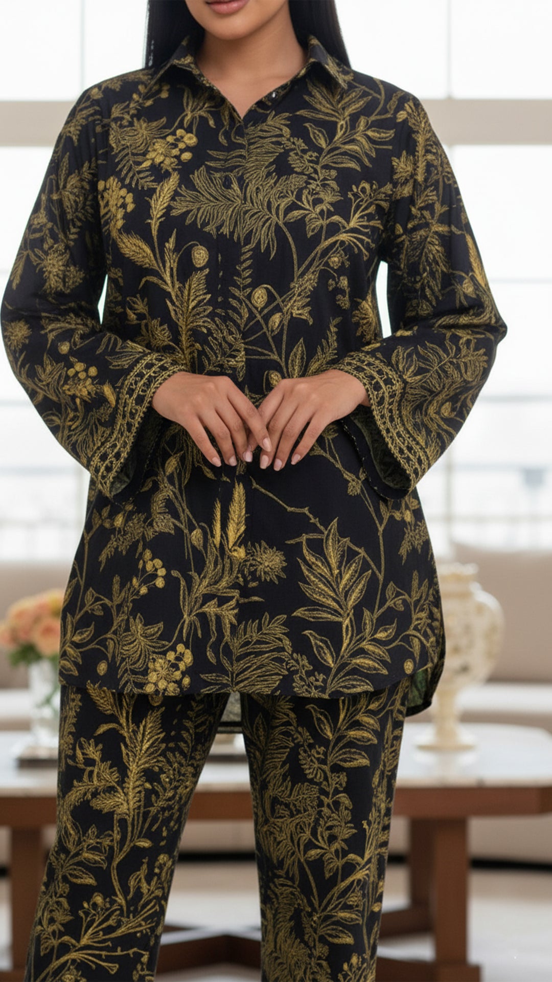 Zarelle Black Matching Co-ord Set