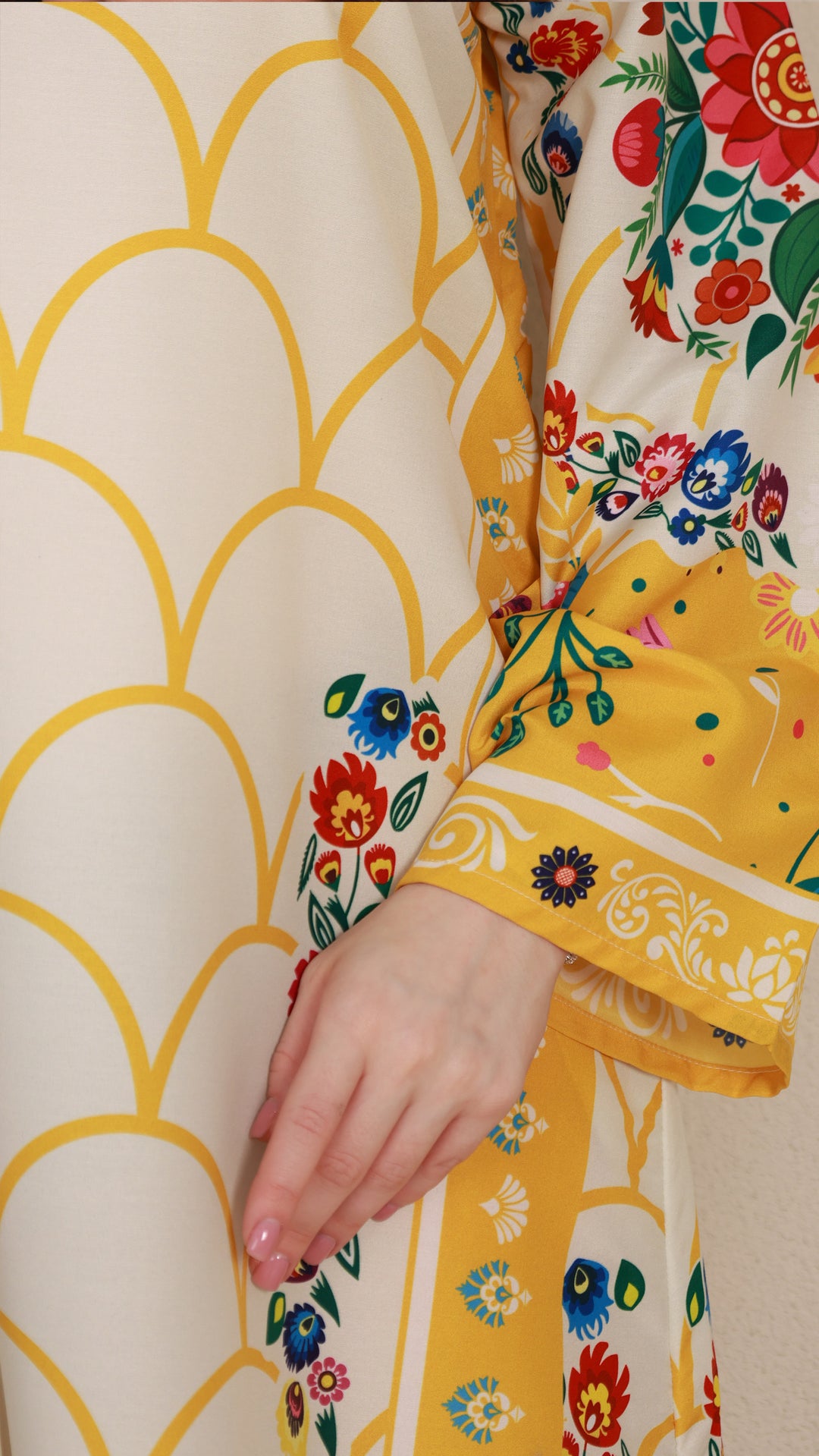 Vibrant Reverie Kaftan Dress