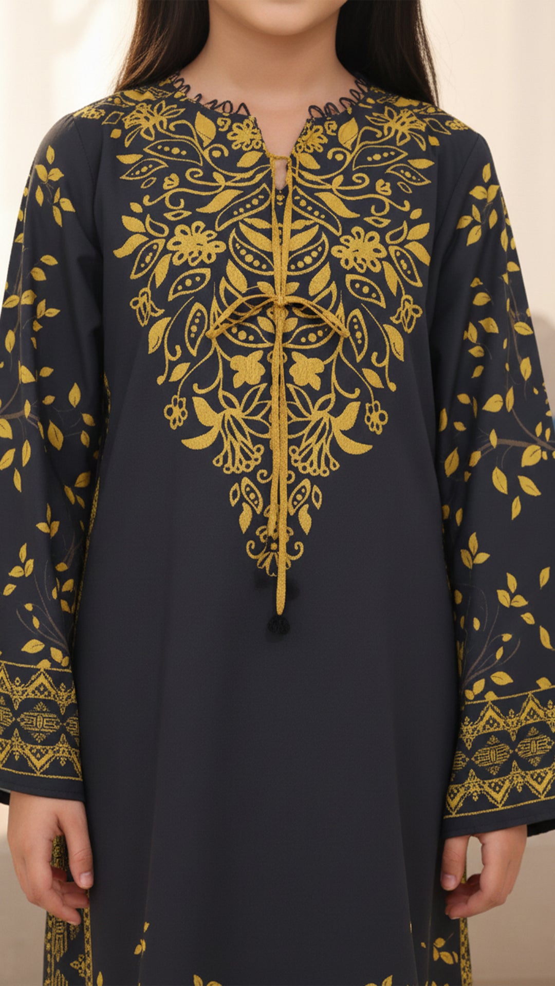 Elaren Onyx Kids Kaftan Dress