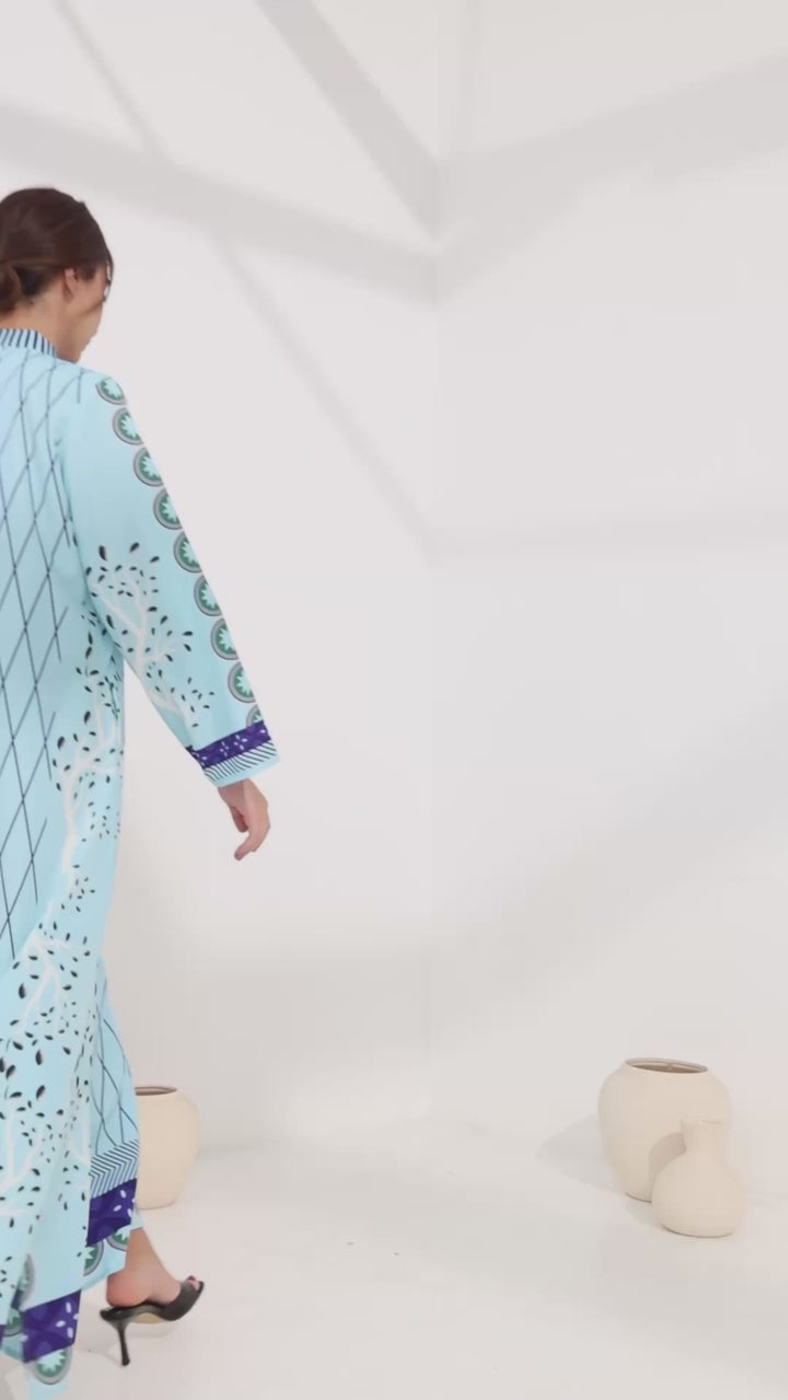 Elanith Azure Kaftan Dress