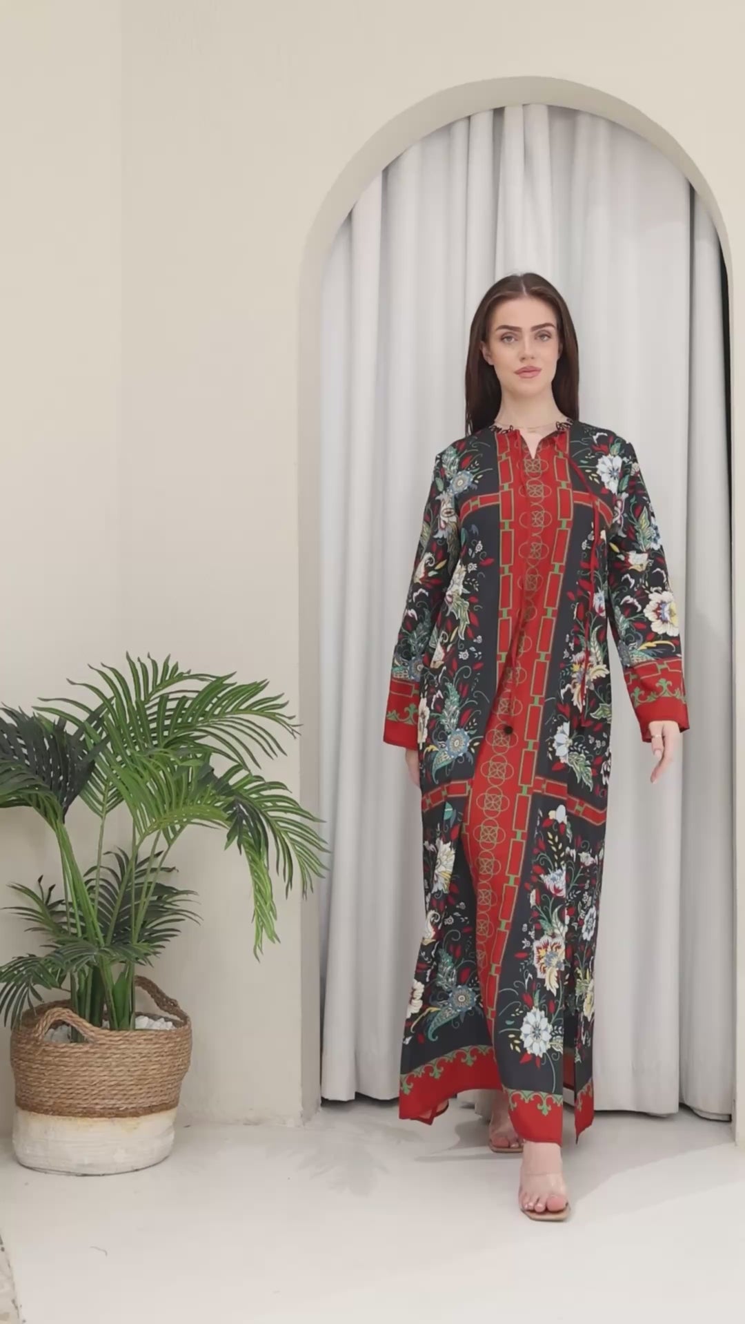 Iridesca Rouge Kaftan Dress