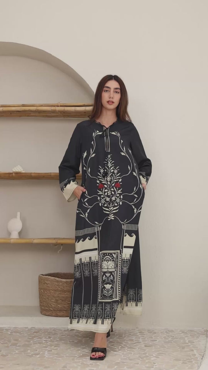 Mirelda Noire Kaftan Dress