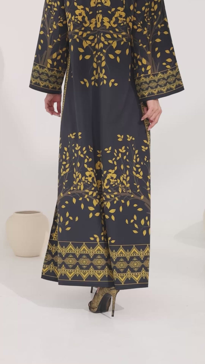 Elaren Onyx Kaftan Dress