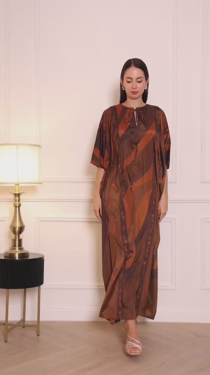 Celestial Mocha Elegance Kaftan